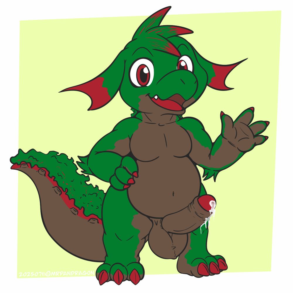 Commission for Azil31 of his alchemy dragon boy. 

He's naked and hard.