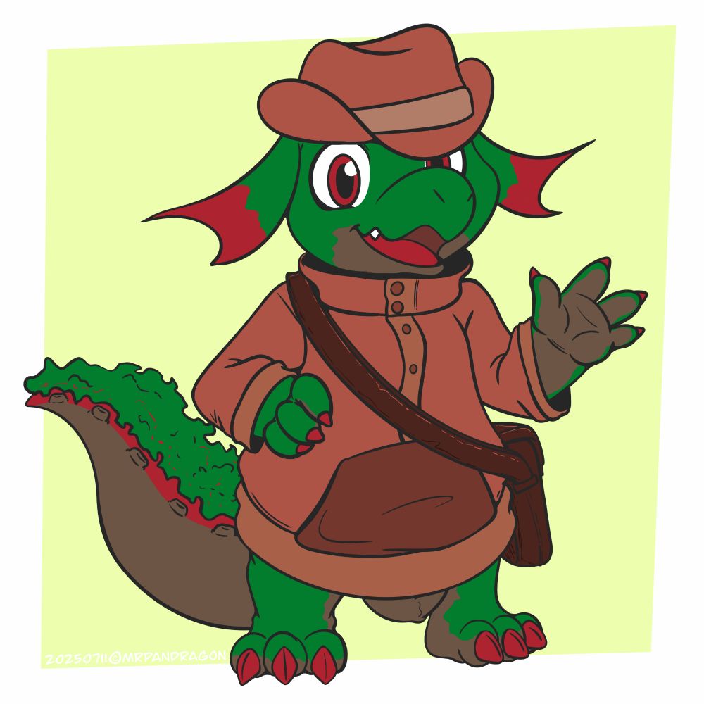 Commission for Azil31 of his alchemy dragon boy. 

He's wearing clothes but his balls are showing under his jacket. 