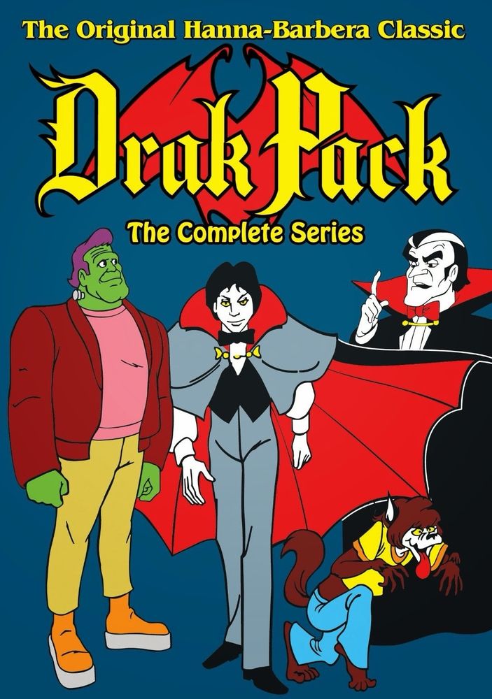 Dark pack cover art a cartoon that starred Frankie, Howler and Drak Jr., The Drak Pack! They were teen versions of monsters that were heroes who worked for Dracula called Big D here to stop other bad monsters