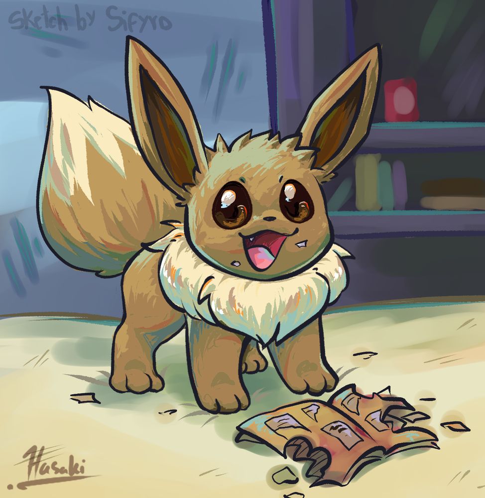 an Eevee broke in your room and mauled your rare TCG album
