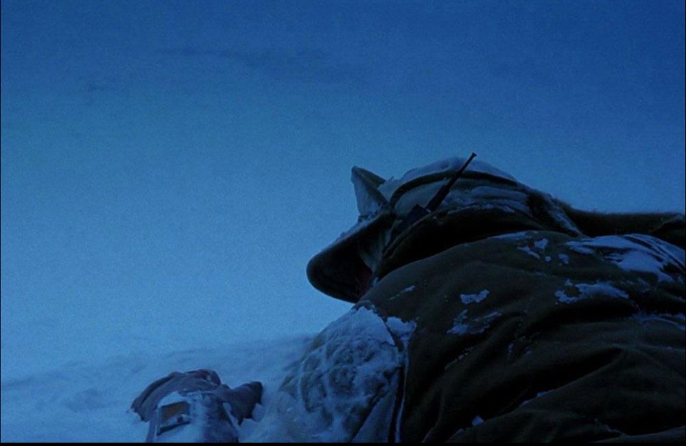 Luke is left alone to brace the harsh elements 