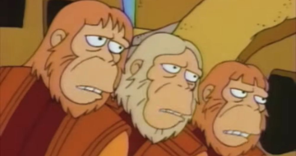 The Simpsons Planet of the Apes musical 