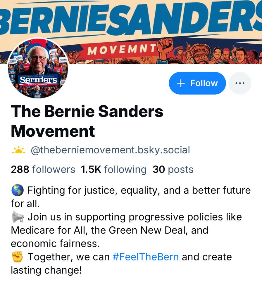 Some ai bot calling themselves the Bernie sanders movement 