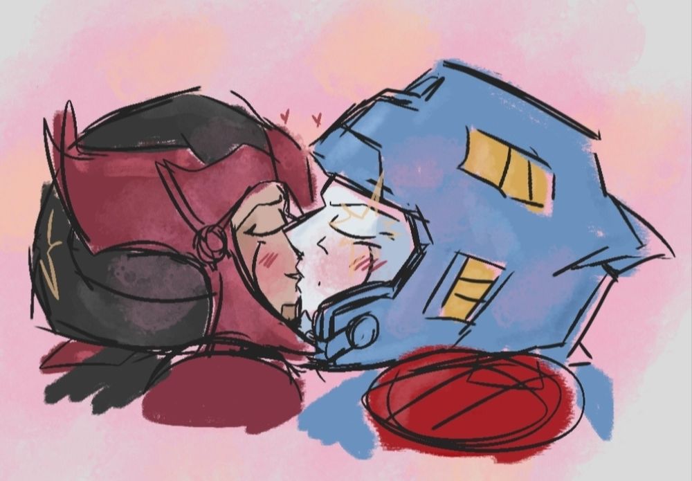 Selfship draw. From the IL Future Au. I forgor to draw the scar,  i just draw the star shape on top. 