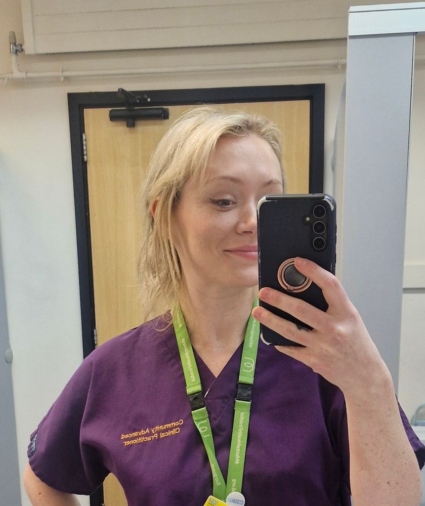 Me in my new purple uniform!