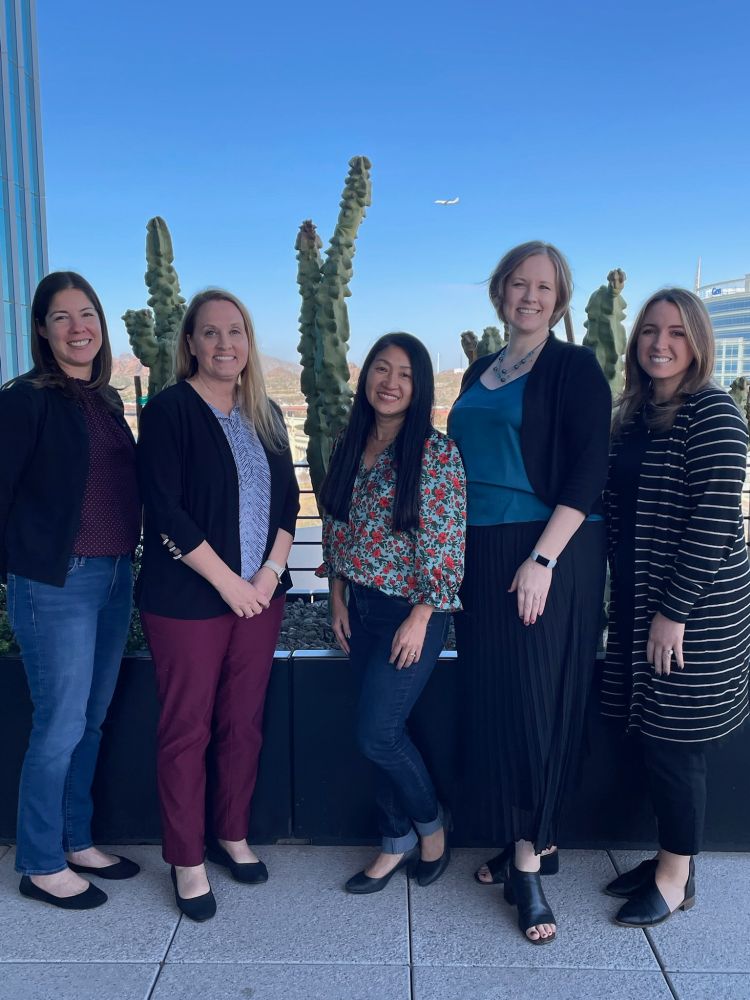 Five members of the Arizona AI Guidance core team standing outside.