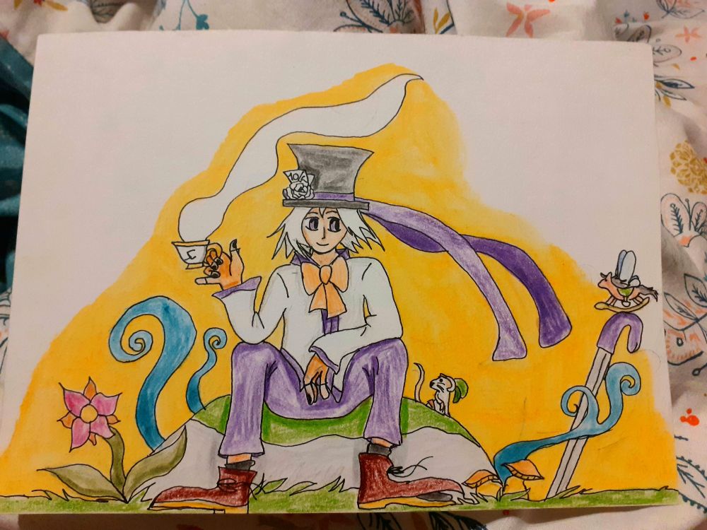 Old drawing of my reinterpretation of the mad Hatter 