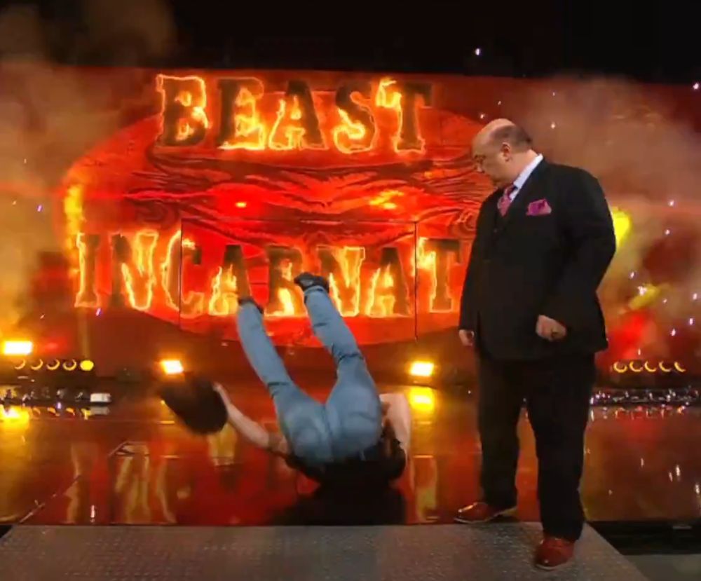 Brock Lesnar falling on his ass