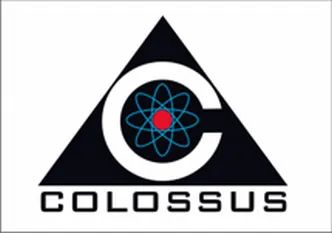 The logo of 'Colossus' from the Forbin Project https://www.imdb.com/title/tt0064177/ being a black triangle inscribed with a white 