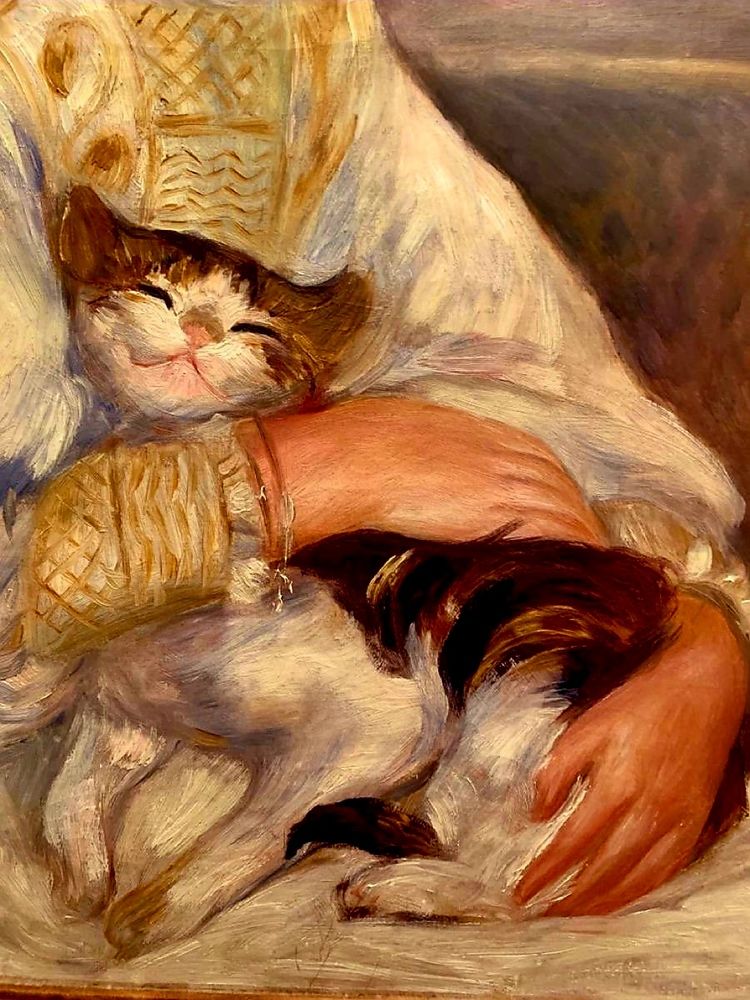 Pierre-Auguste Renoir - "Julie Manet with Cat (detail)" (1877)