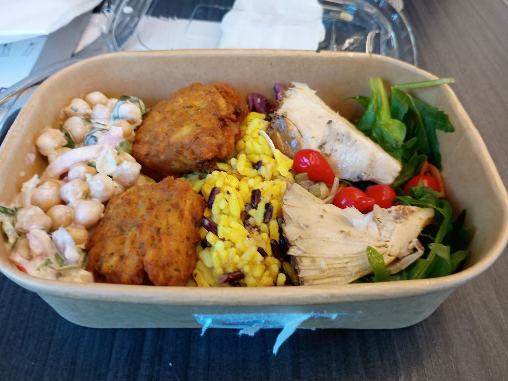 First class Lunch on LNER railway service in uk