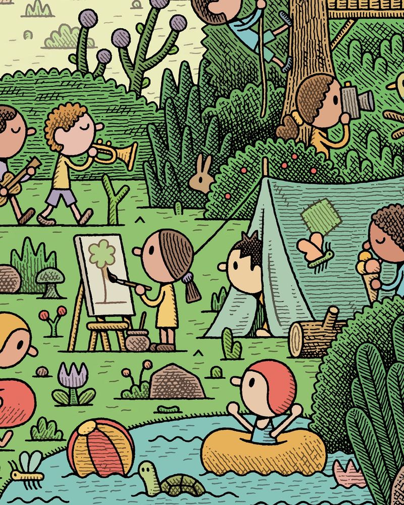 Closeup of the children.