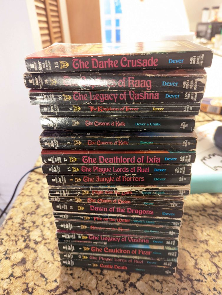 modest collection of Lone Wolf books