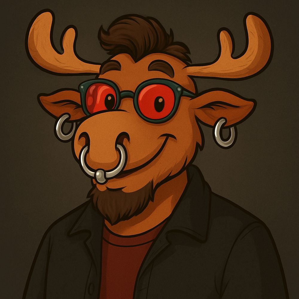 Me as Bullwinkle the Moose from Rocky and Bullwinkle.