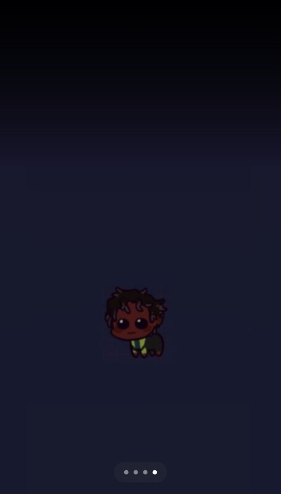 tela inicial “cinza” com o micah yujin do jogo error143 versao criatura