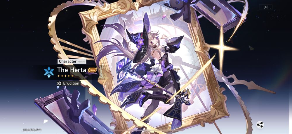 New Star Rail character Madam Herta pull screen 