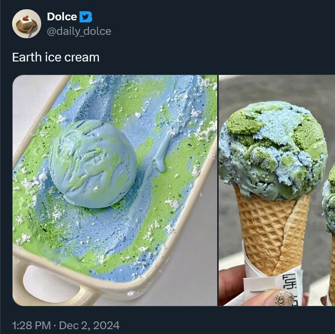 Earth Ice-cream original tweet