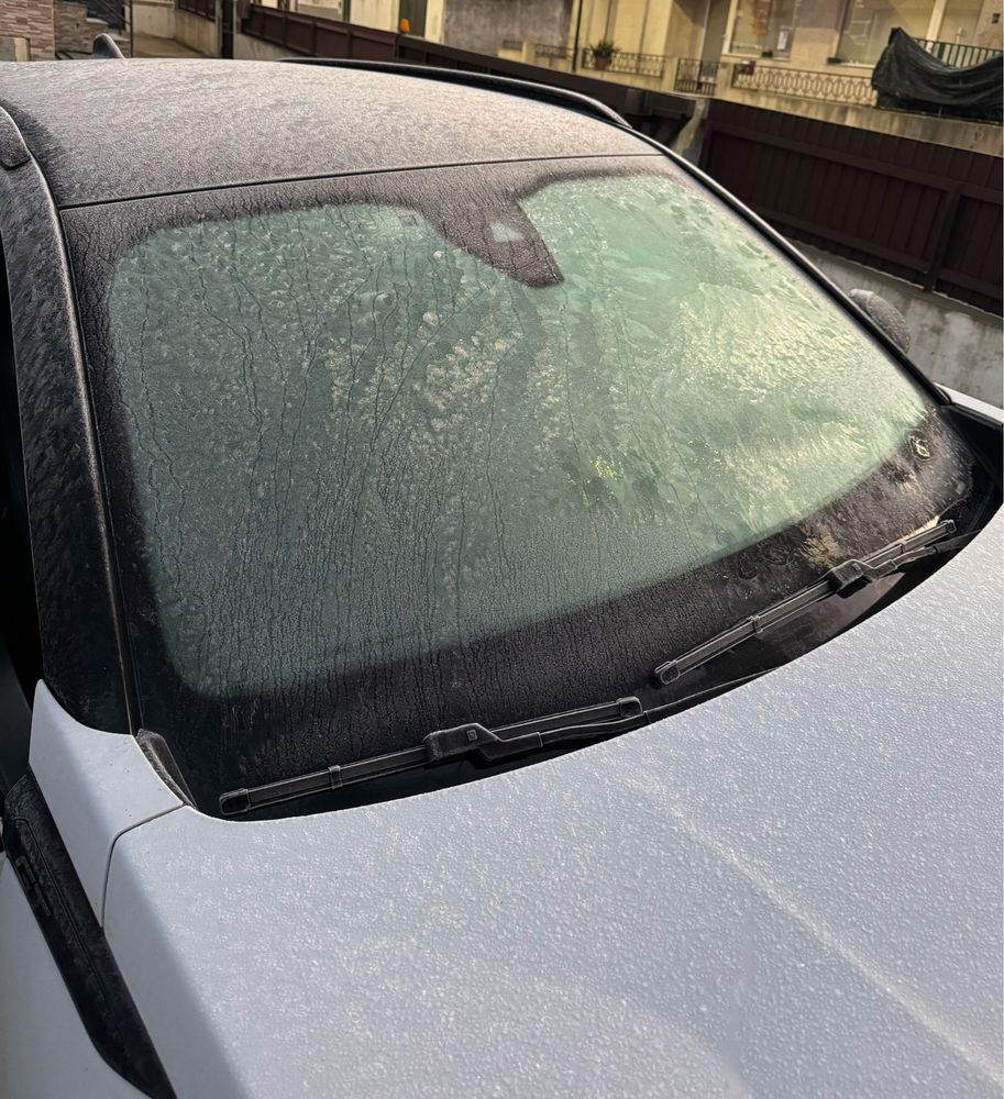 A car covered with ice