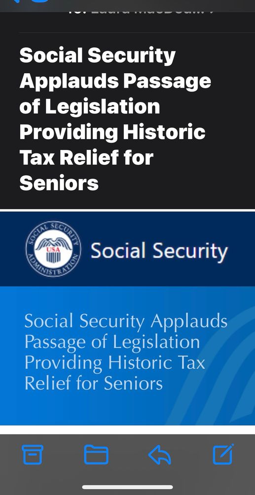 American propaganda from a facist autocratic regime. An email from social security praising this bill 