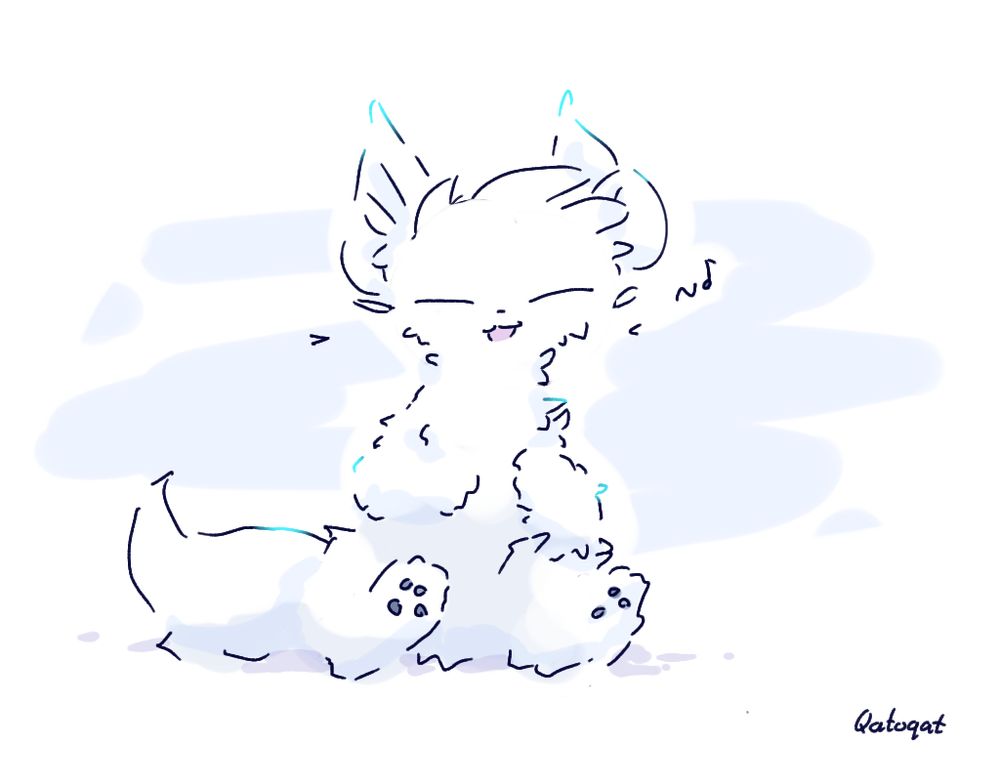 fluffy white cat chilling