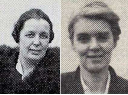Margaret Partridge (left) Margaret Rowbotham (right) in black and white headshots from late 1920s/early 1930s.