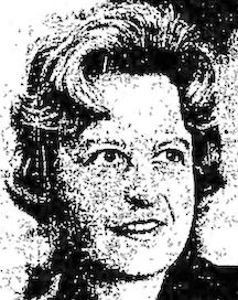 Cicely Thompson head shot in rather grainy B&W photo