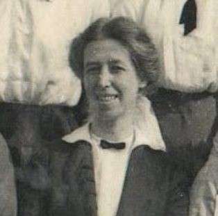 Ruth Pirret in B&W early c20th photo cropped from group shot