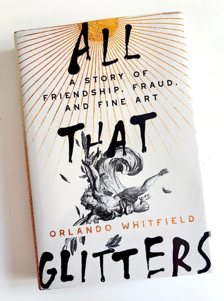 Book dust jacket with an image of the mythical Icarus falling from the sky with loose feathers flying, below a golden sun with long rays. The main title is in black, looking like it was painted quickly with an artist's brush. 