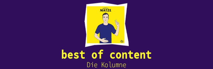 Best of Content Titanic Kolumne mit Hotel Matze Podcast Logo