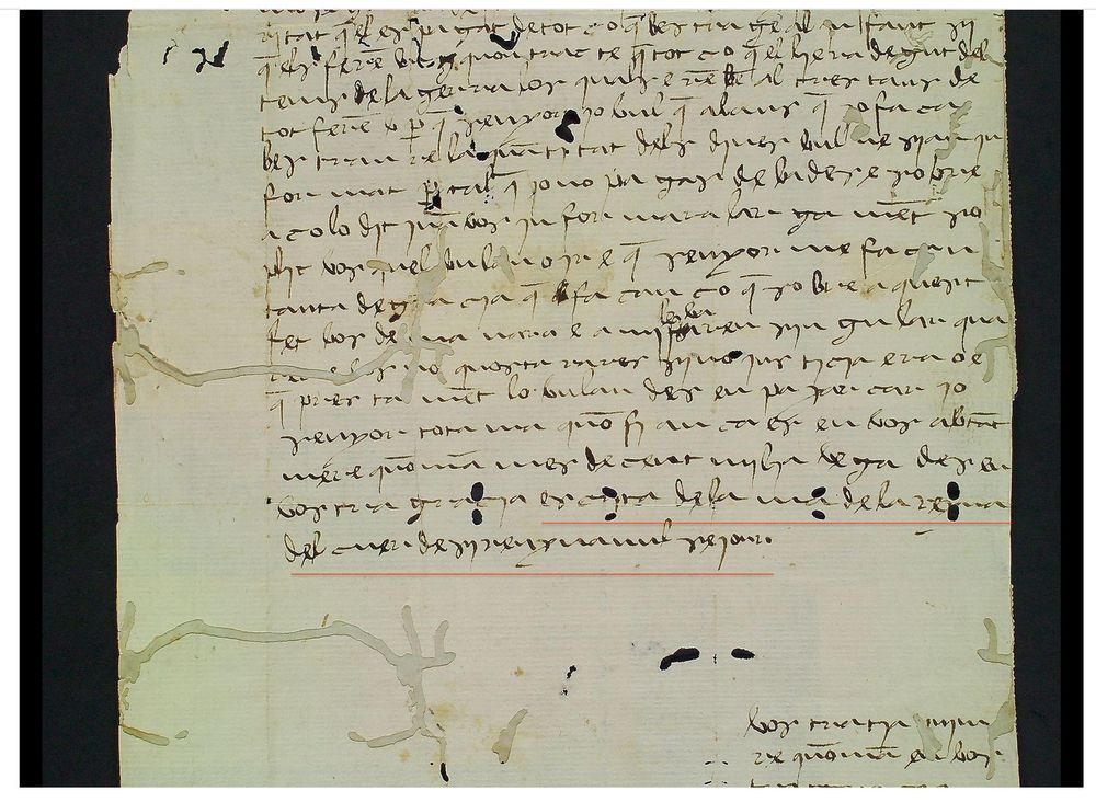 Carta manuscrita de Margarida de Prades.