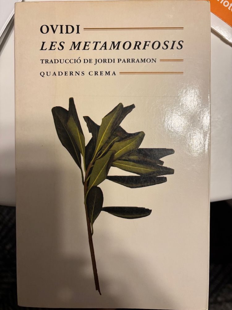 Portada de les Metamorfosis d’Ovidi. Fulla de llorer.