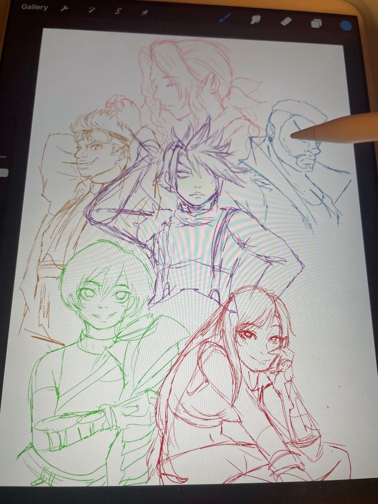 Here is the same art but it’s still a sketch and not colored yet.