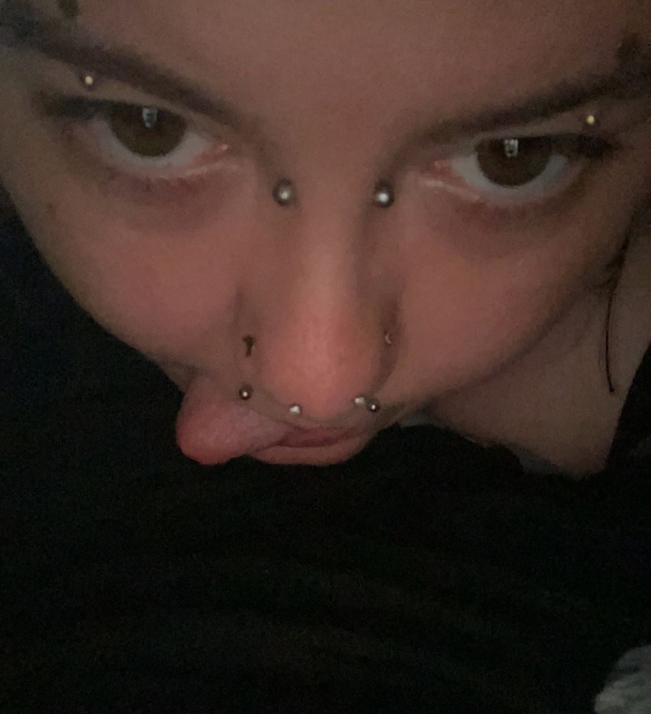 selfie of me giving the kubrick stare and sticking my tongue out