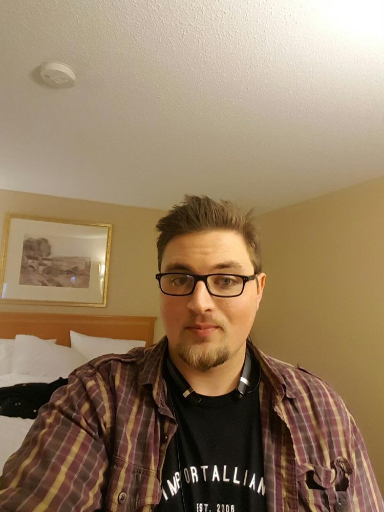 A selfie of Me in a hotel room outside Chicago sometime in 2015