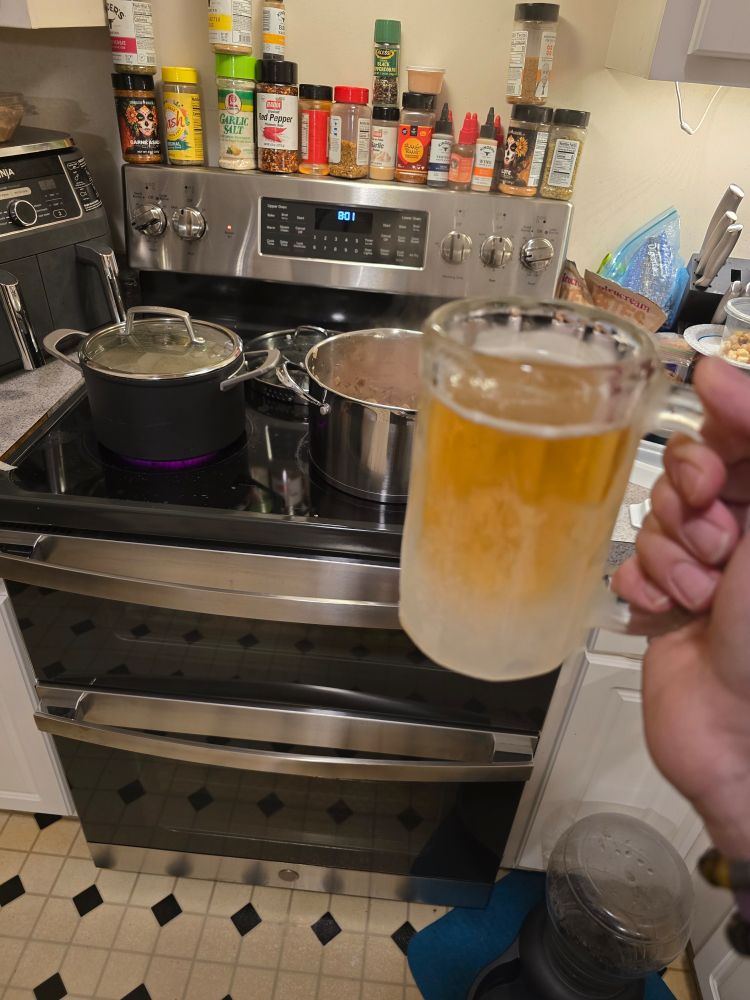 You have to share a drink with your soup. It helps you get to know one another. 