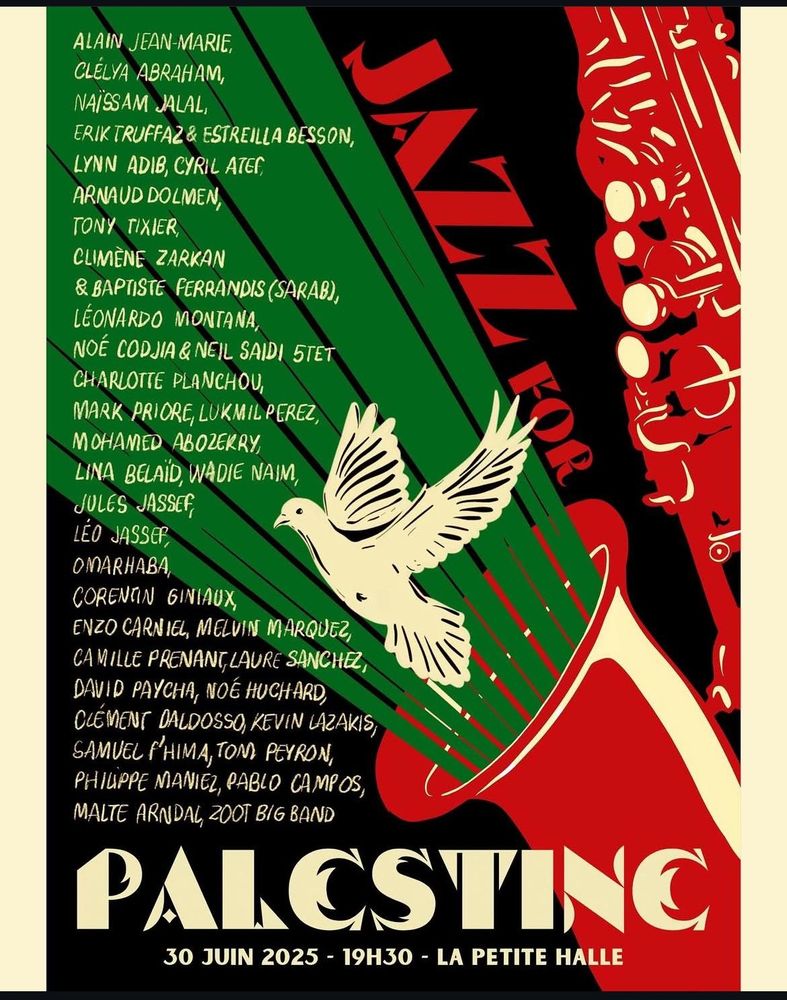 L'affiche du concert "Jazz for Palestine". (JULIA SALMON)