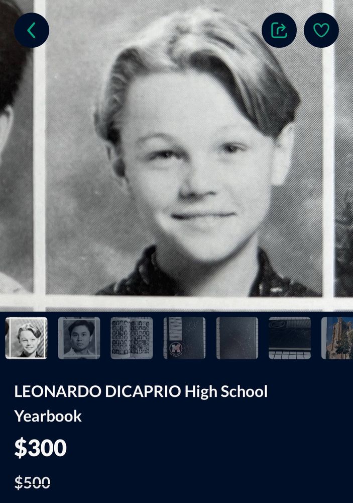 LEONARDO DICAPRIO High School
Yearbook
$300
$500