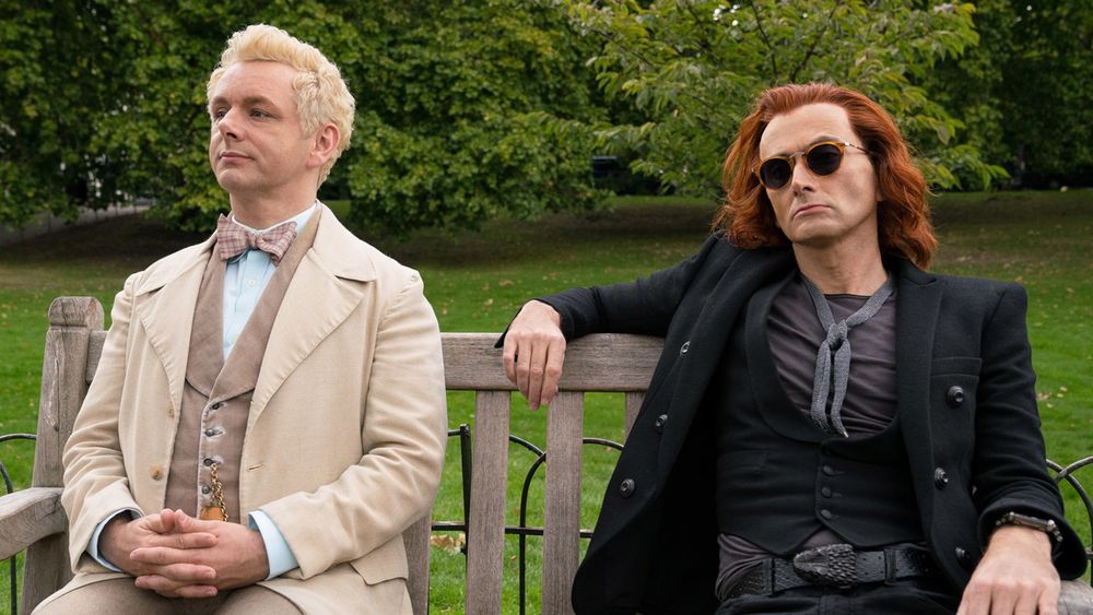 Michael Sheen and David Tennant in 'Good Omens' on Amazon Prime.