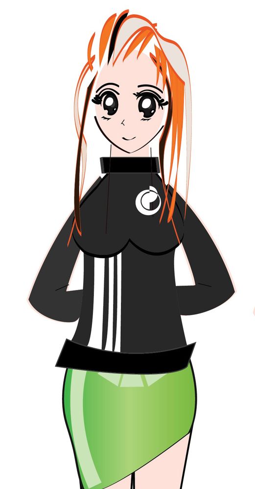 My original mouse drawn reference of Yuzu from 2021