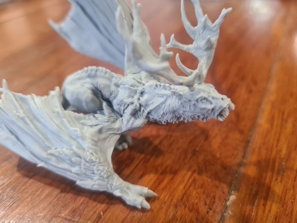 A built Warhammer Preyton. Part stag, part lion, part bird. All cutie 🥰