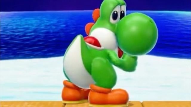 Yoshi showing booty