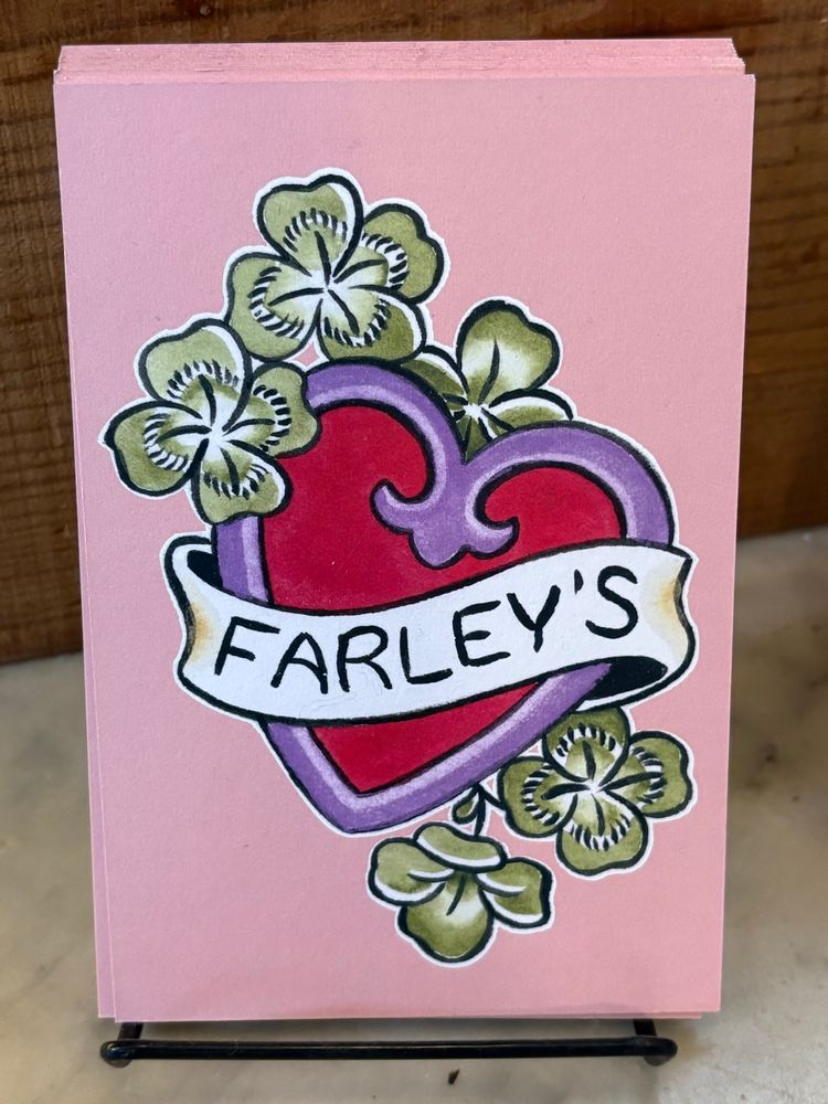 Heart with Farley’s over it