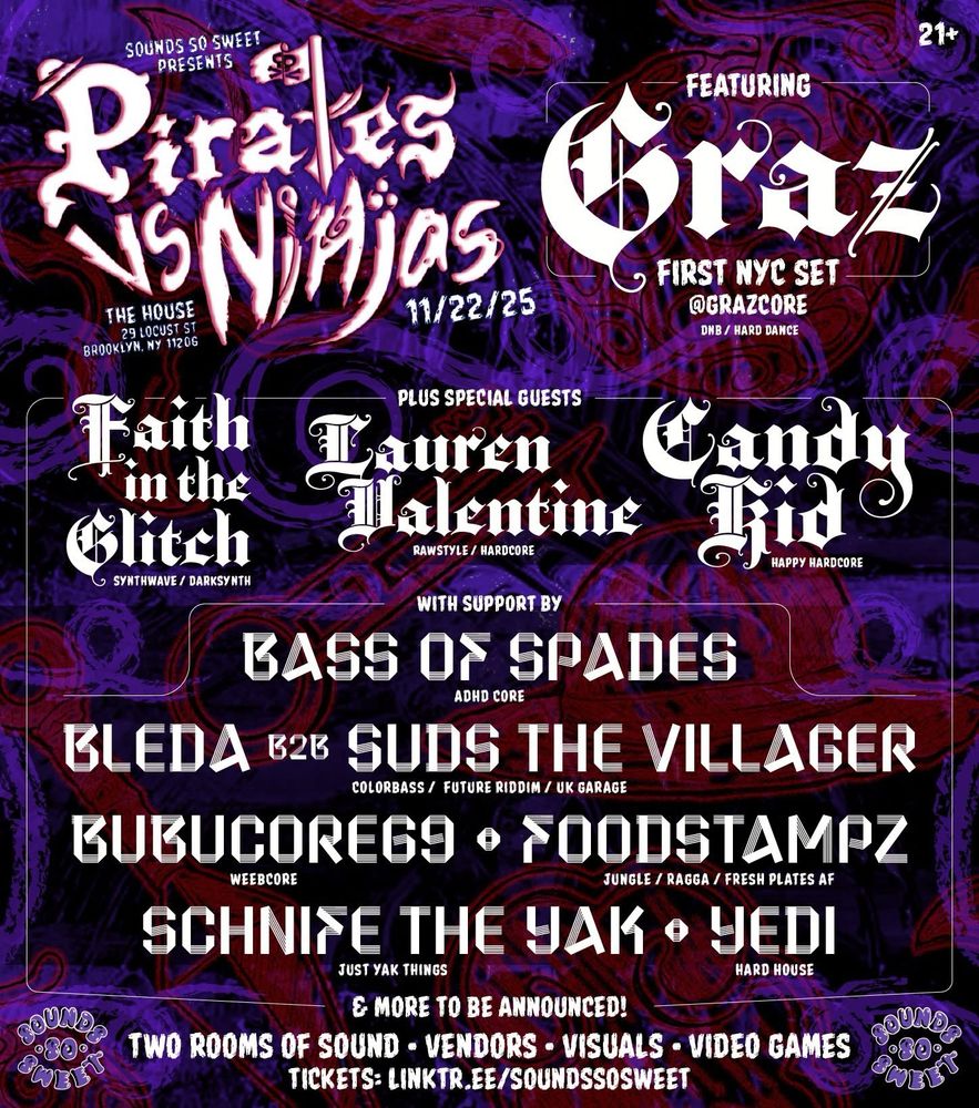 FIRST TIME PLAYING NYC THIS SATURDAY! COME THRU TO HEAR M8s ON A BIG SYSTEM!

https://posh.vip/e/pirates-vs-ninjas