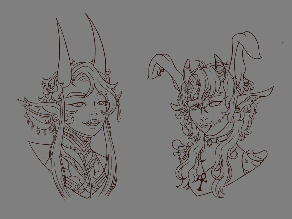 Katana and Noobue lineart