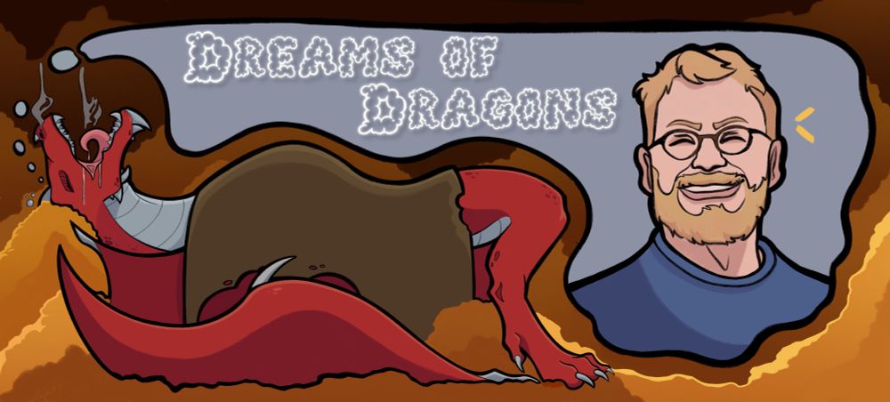 Art of a Dragon dreaming about me, by my daughter Kaylee.