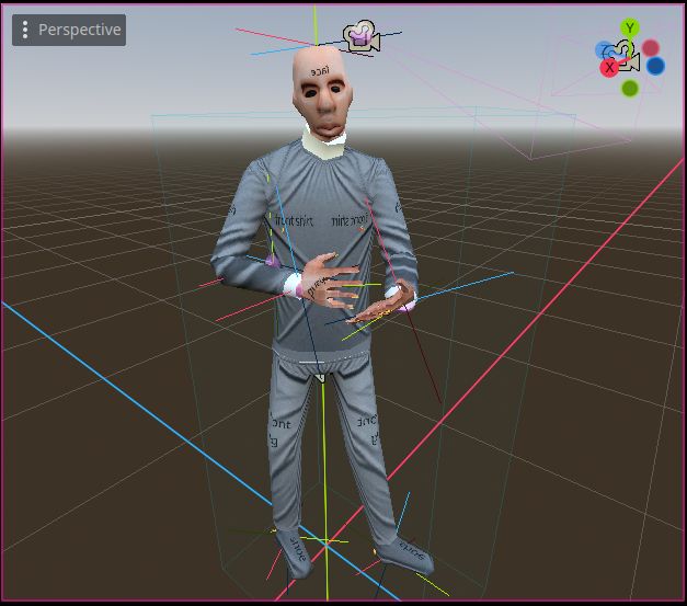 Personagem usando a roupa gerada por IA, está bizonho mas até que a roupa dá uma boa base editando as cores e etc.