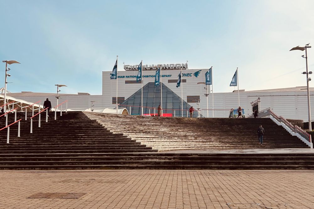 Photograph of the EXCEL center in London where the festival of genomics is being held.