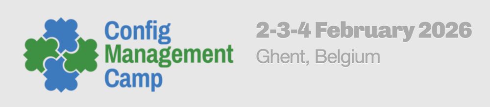 A capture from the webpage with the Config Management Camp logo and event details: 2-3-4 February 2026 in Ghent, Belgium