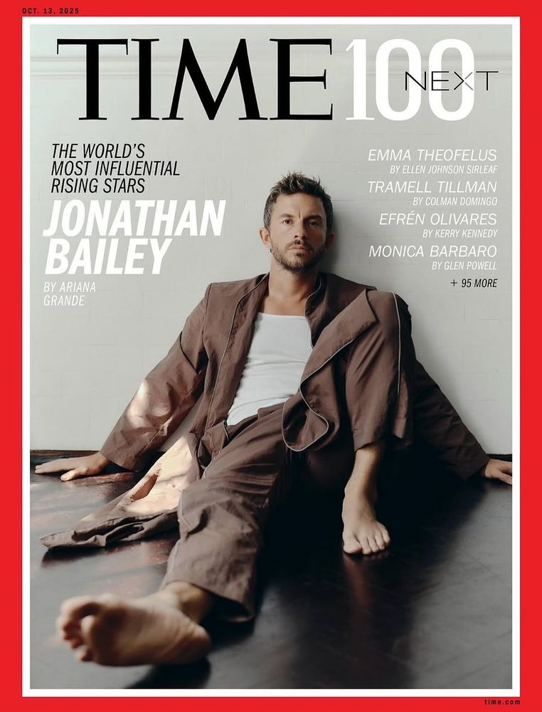 'Time 100'表紙のJonathan Bailey。「世界に最も影響を与える100人」にも選出されています。