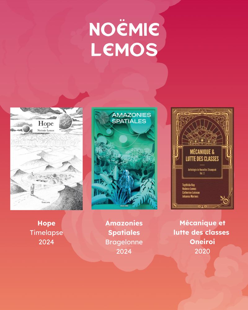 Couvertures des livres : Hope, Amazonies spatiales et Mécaniques et lutte des classes